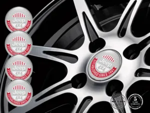 Jeep Adesivo Silicone Logo Badge Cerchio Lusso
